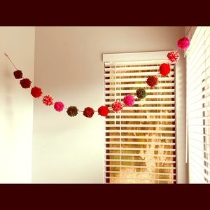 Holiday fields pom pom garland